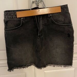 O’Neill distressed denim mini skirt